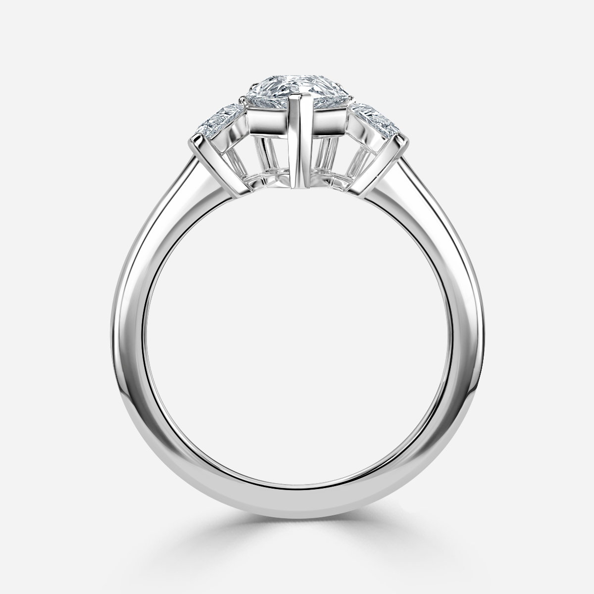Pear Three Stone Engagement Ring