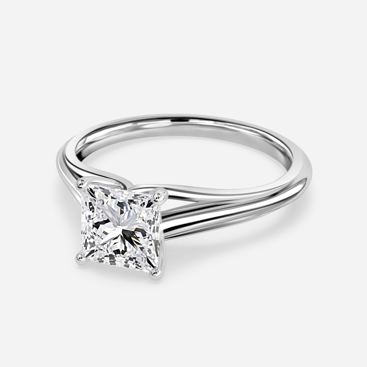 Princess Solitaire Engagement Ring
