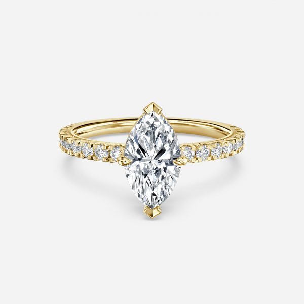 Marquise Hidden Halo Engagement Ring