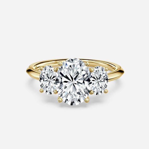 Oval Three Stone Engagement Ring
