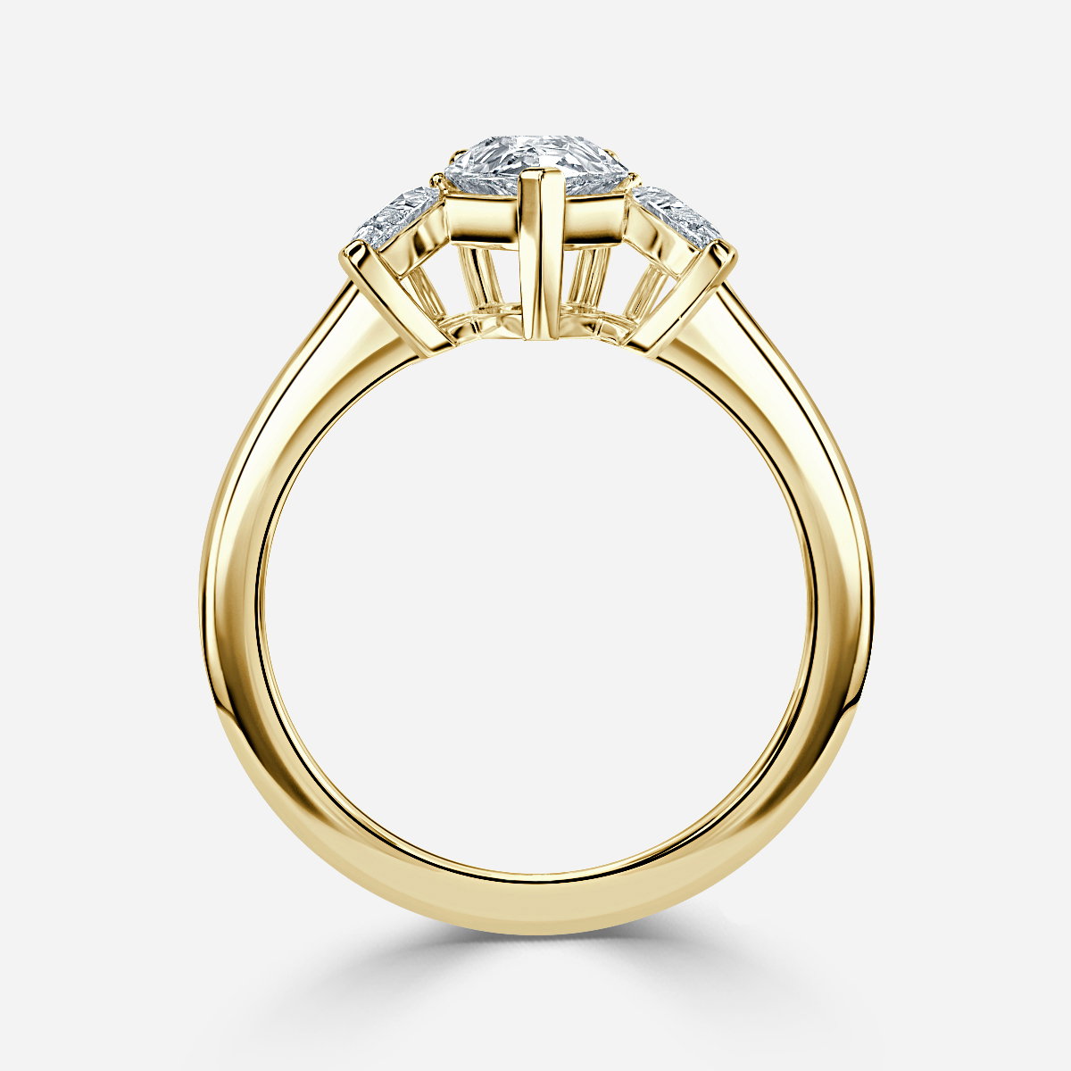 Pear Three Stone Engagement Ring