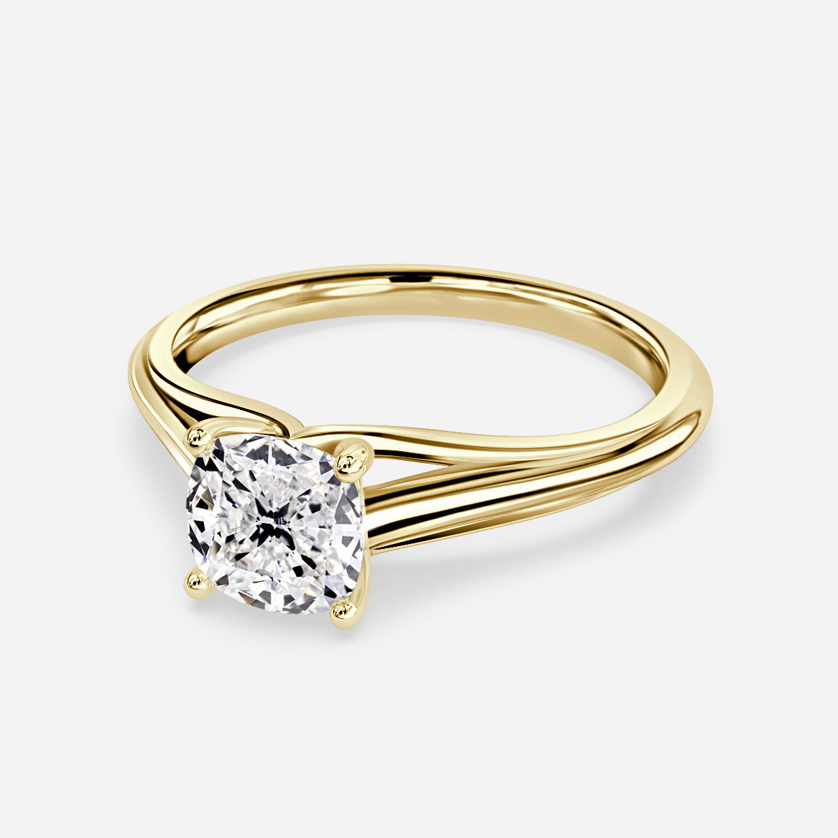 Cushion Solitaire Engagement Ring