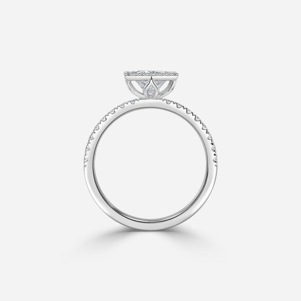 Princess Halo Engagement Ring