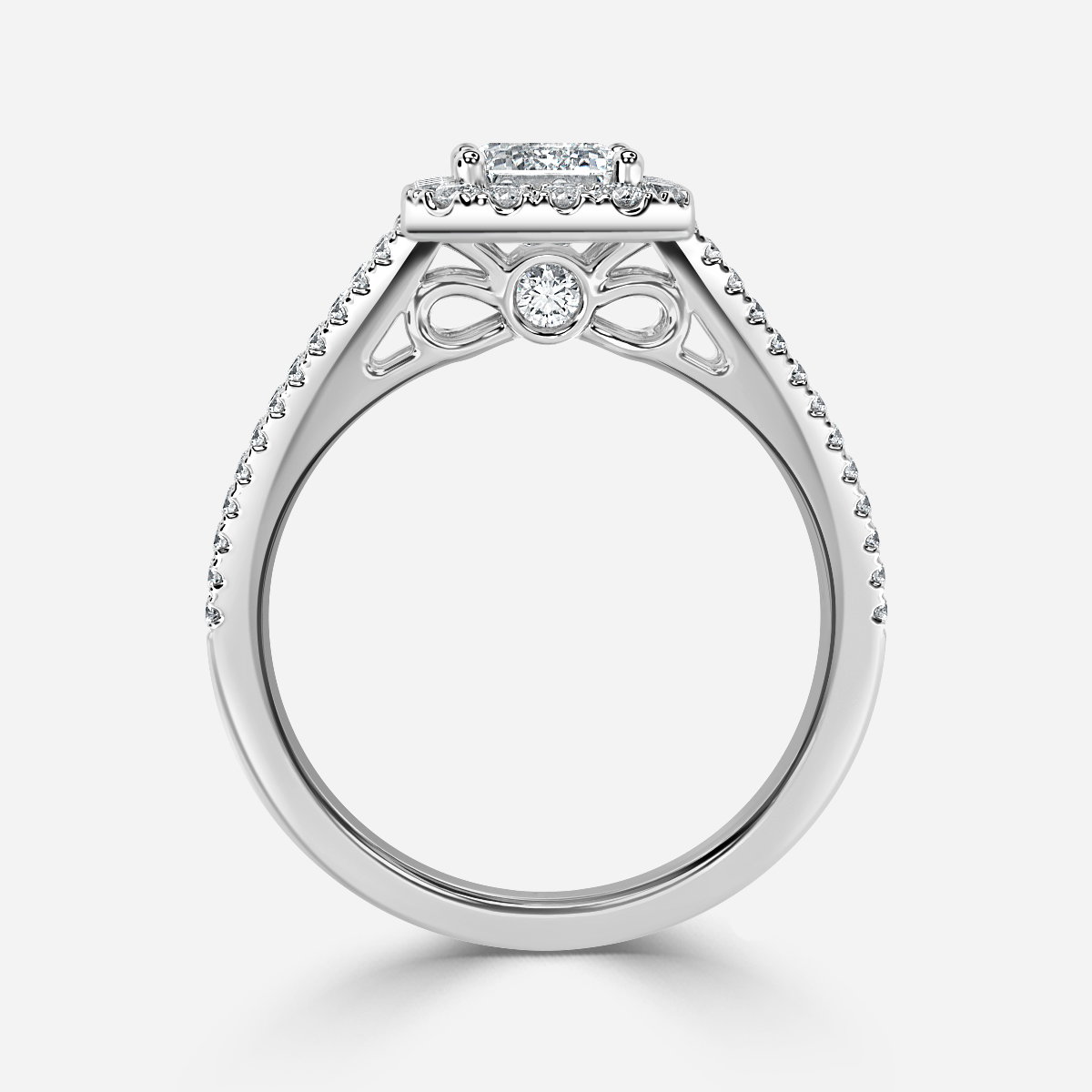 Emerald Halo Engagement Ring