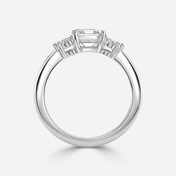 Asscher Cluster Engagement Ring