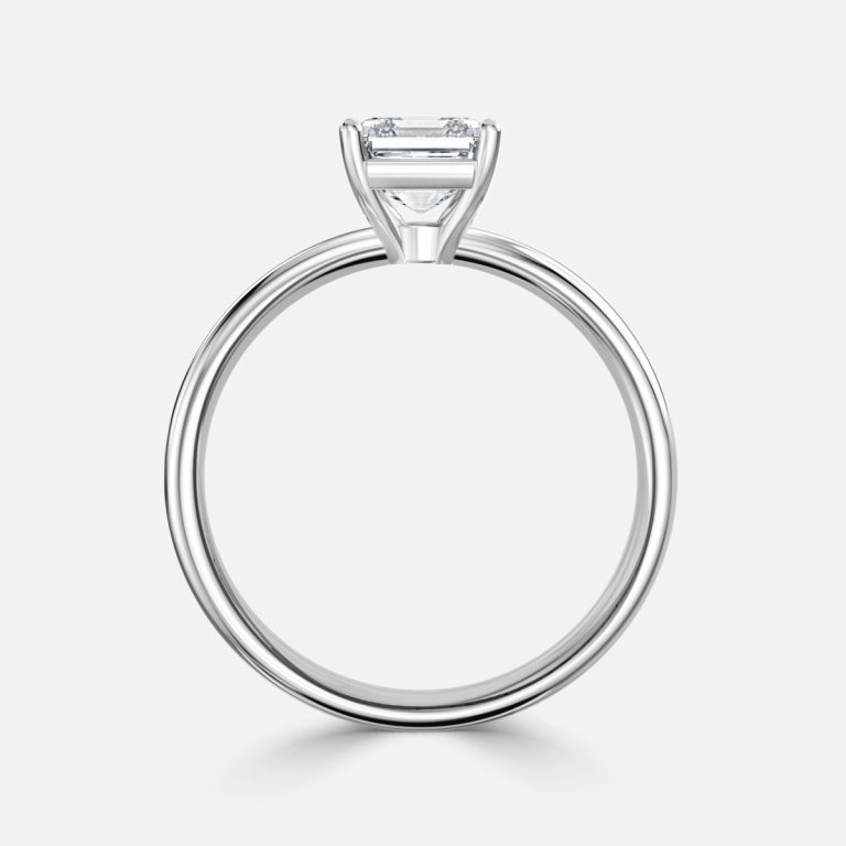 Asscher Solitaire Engagement Ring