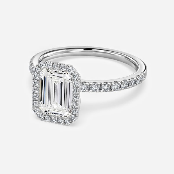 Emerald Halo Engagement Ring