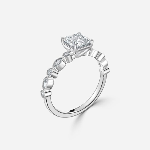 Asscher Unique Engagement Ring