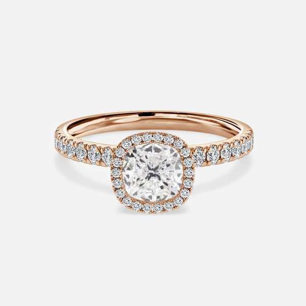 Cushion Halo Engagement Ring