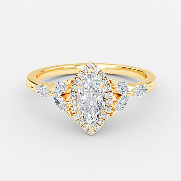 Marquise Halo Engagement Ring