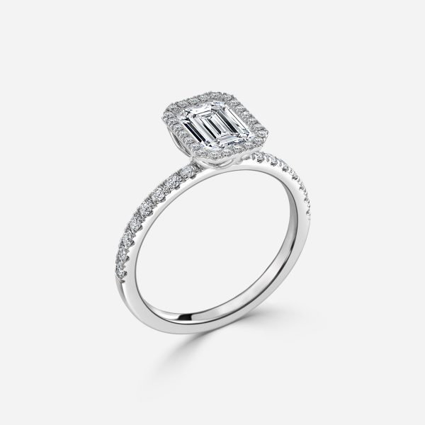 Radiant Halo Engagement Ring