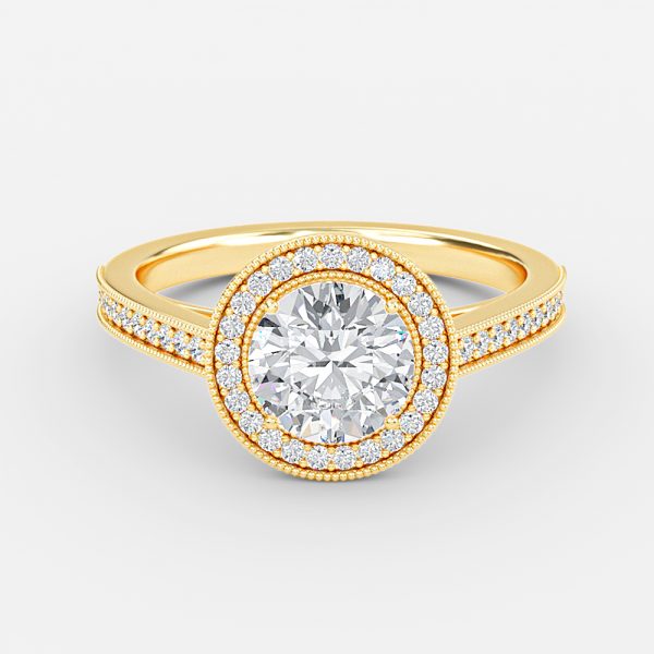 Round Halo Engagement Ring