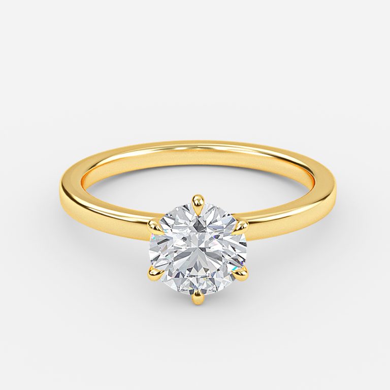 Plain Round Solitaire Engagement Ring