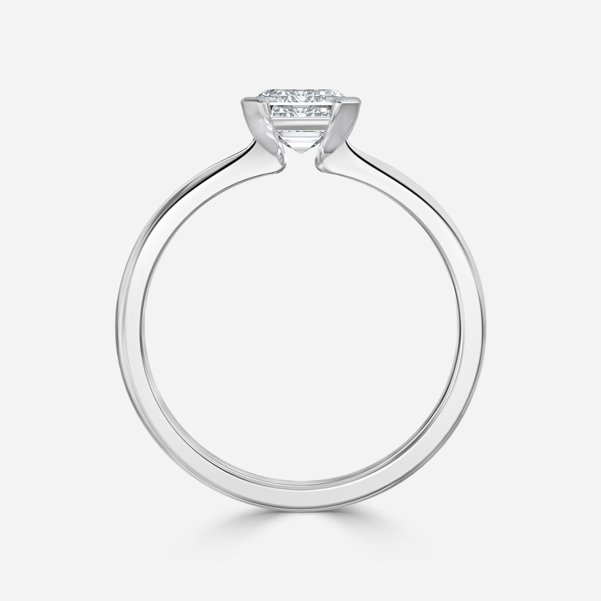 Emerald Bezel Engagement Ring