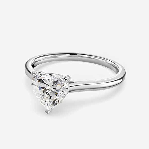 Heart Solitaire Engagement Ring