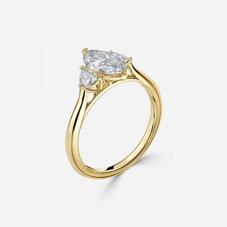 Marquise Three Stone Engagement Ring