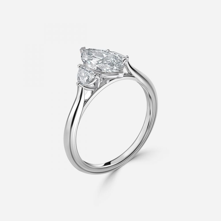 Marquise Three Stone Engagement Ring