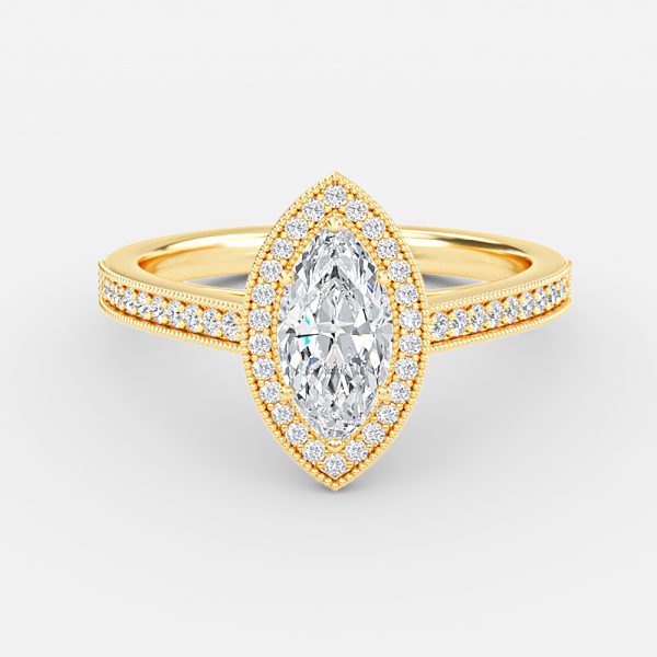 Marquise Halo Engagement Ring