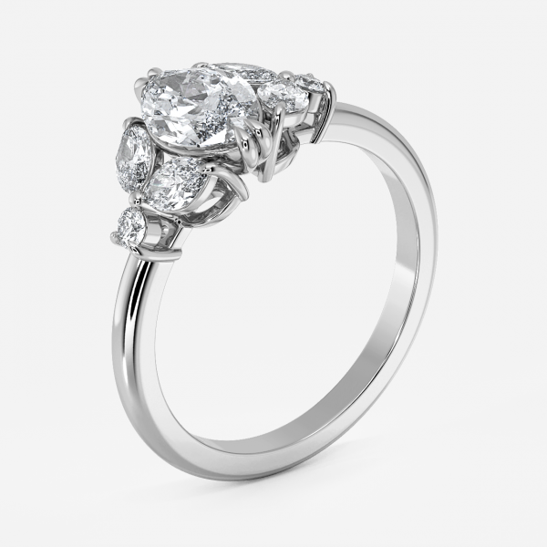 Marquise Three Stone Engagement Ring