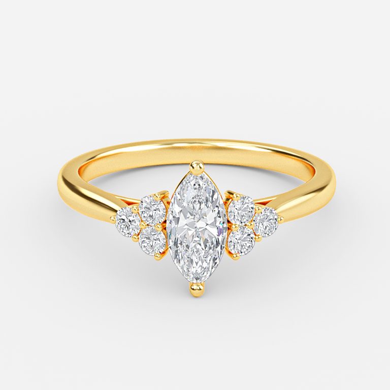 Marquise Cluster Engagement Ring