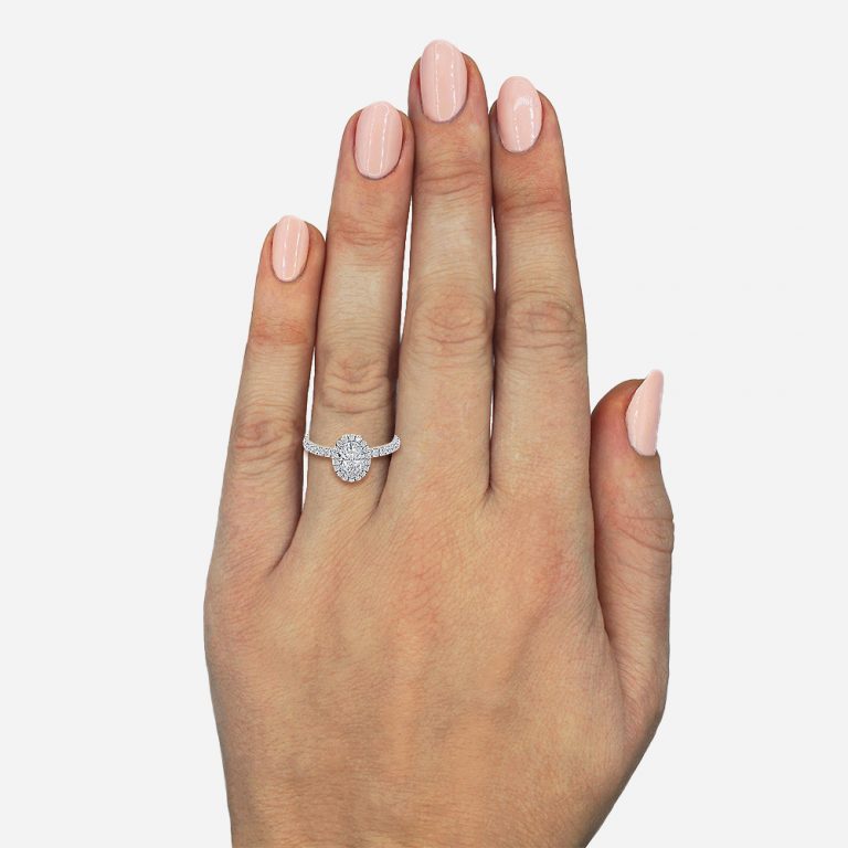 Oval Halo Engagement Ring