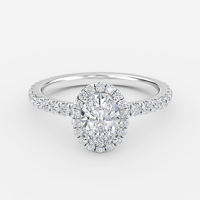 Oval Halo Engagement Ring
