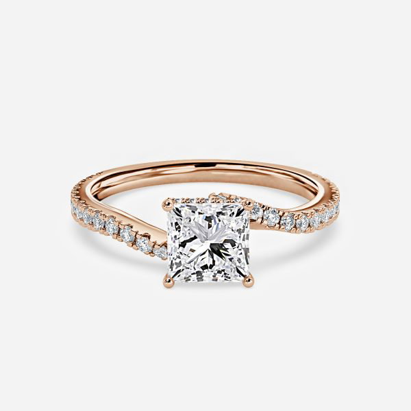 Princess Hidden Halo Engagement Ring