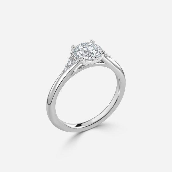 Round Cluster Engagement Ring