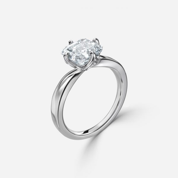 Asscher Solitaire Engagement Ring