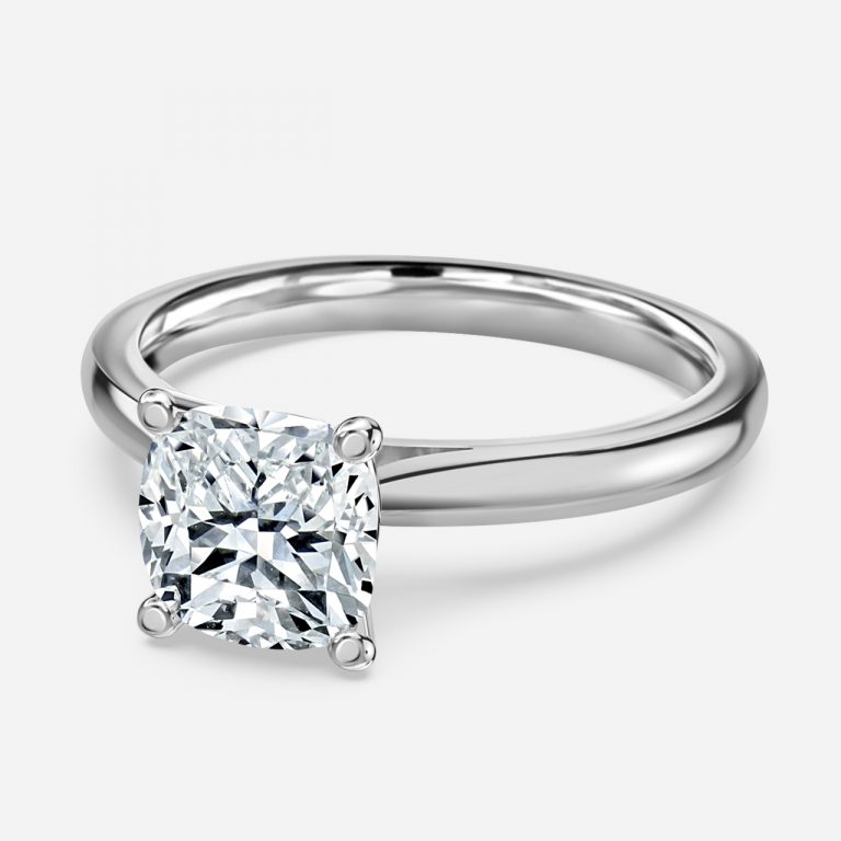 Cushion Solitaire Engagement Ring