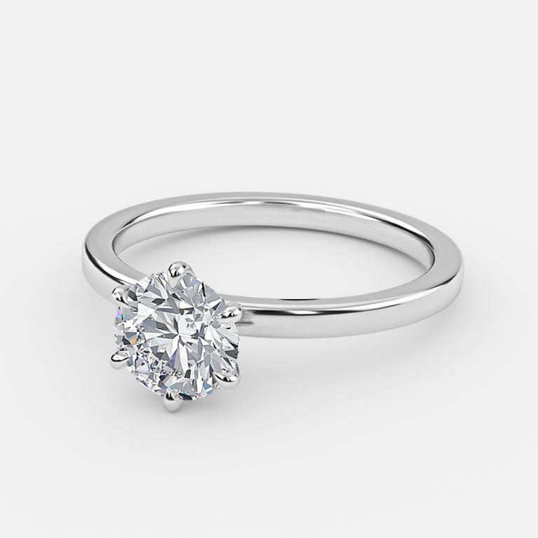 Plain Round Solitaire Engagement Ring
