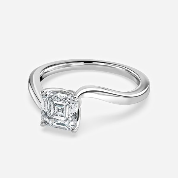 Asscher Solitaire Engagement Ring