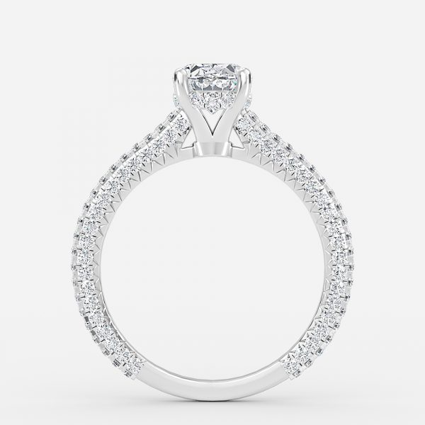 Oval Hidden Halo Engagement Ring