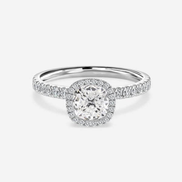 Cushion Halo Engagement Ring