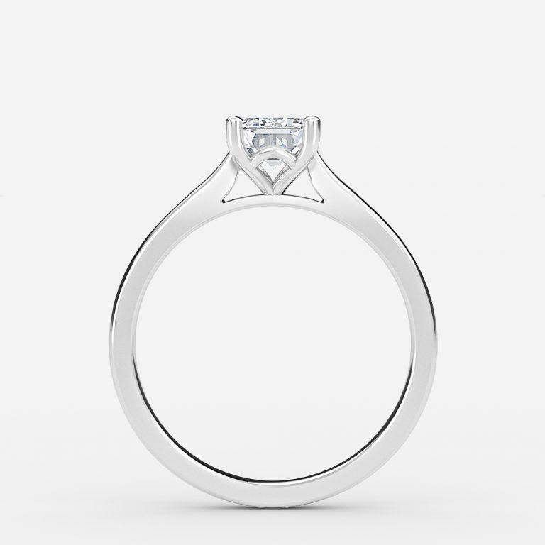 Emerald Solitaire Engagement Ring
