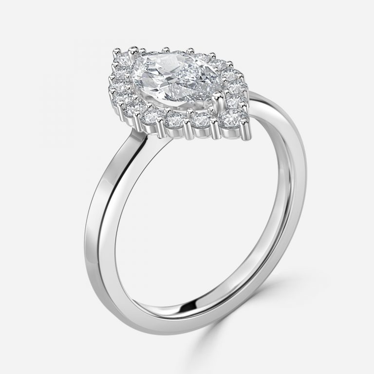 Marquise Cluster Engagement Ring