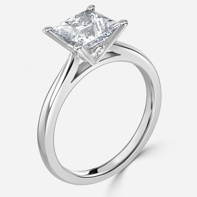 Princess Solitaire Engagement Ring