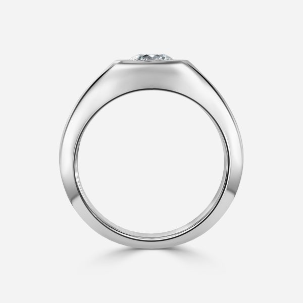 Round Bezel Engagement Ring