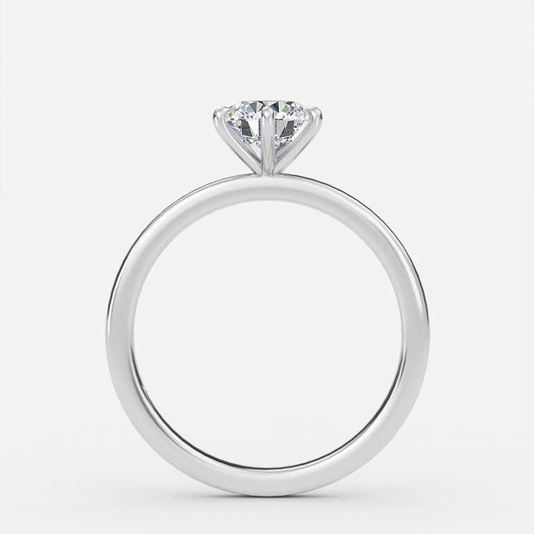 Plain Round Solitaire Engagement Ring