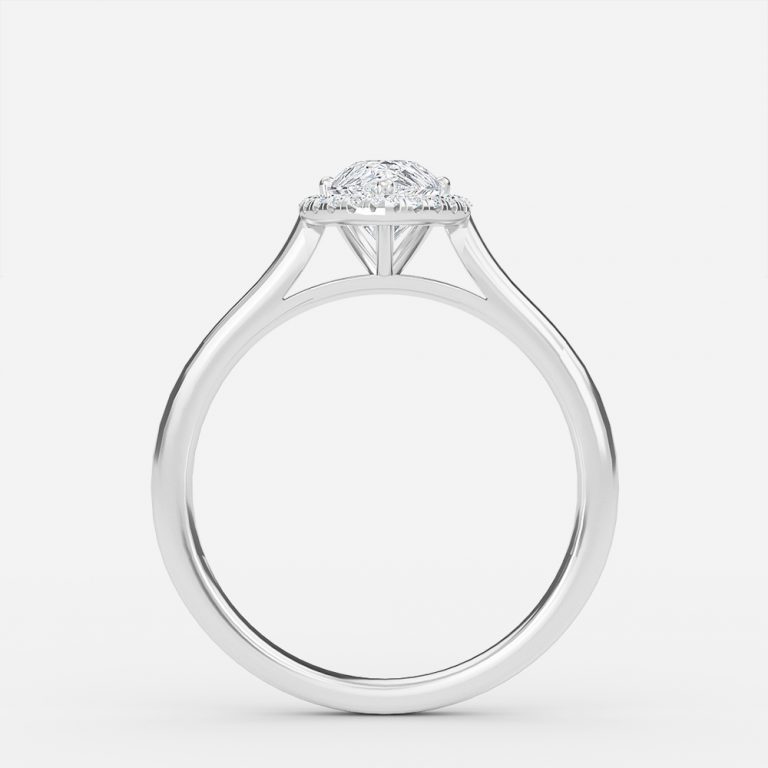 Pear Halo Engagement Ring