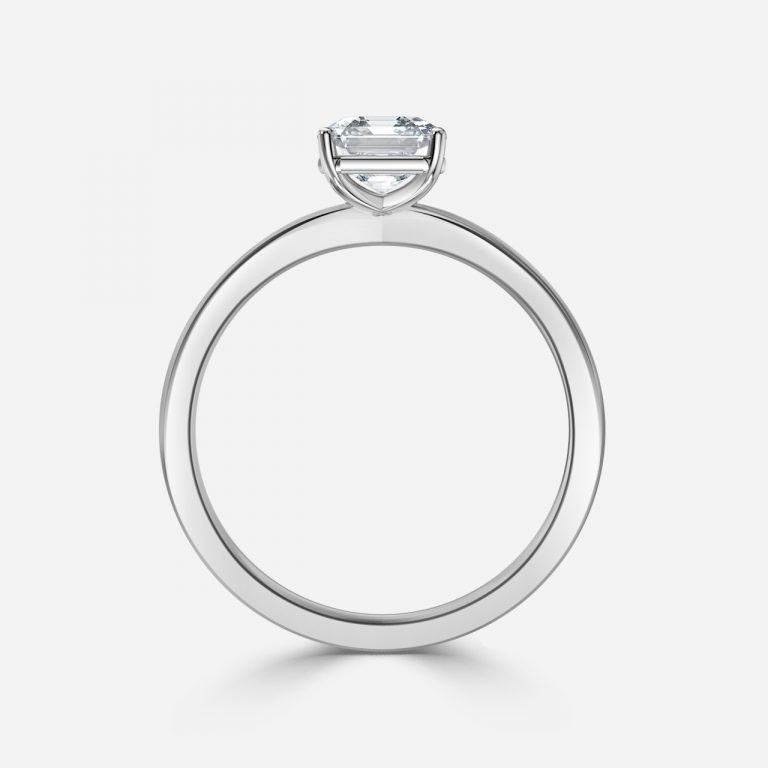 Asscher Solitaire Engagement Ring