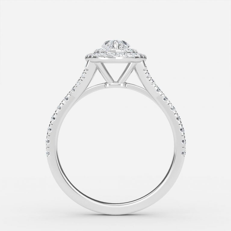 Marquise Double Halo Engagement Ring