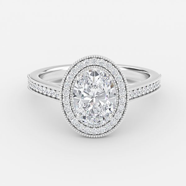 Oval Halo Engagement Ring