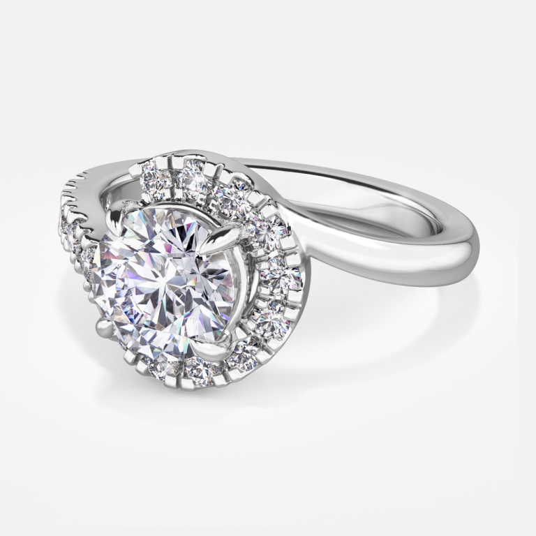 Round Halo Engagement Ring