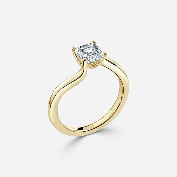 Asscher Solitaire Engagement Ring