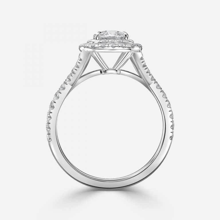 Cushion Double Halo Engagement Ring
