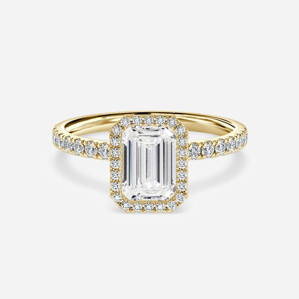Emerald Halo Engagement Ring