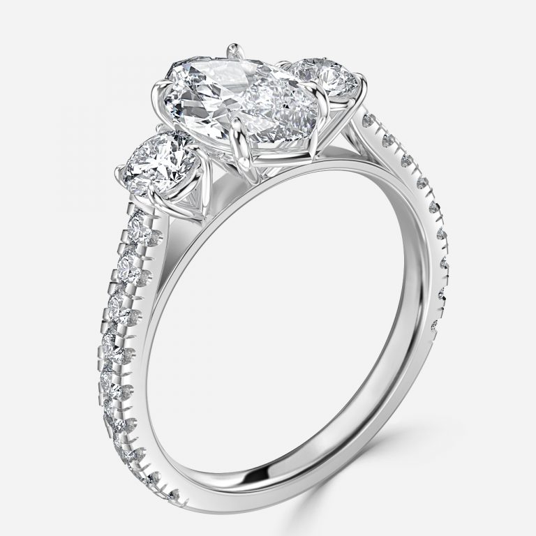 Marquise Three Stone Engagement Ring