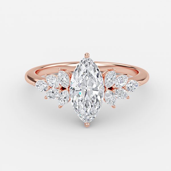 Marquise Cluster Engagement Ring