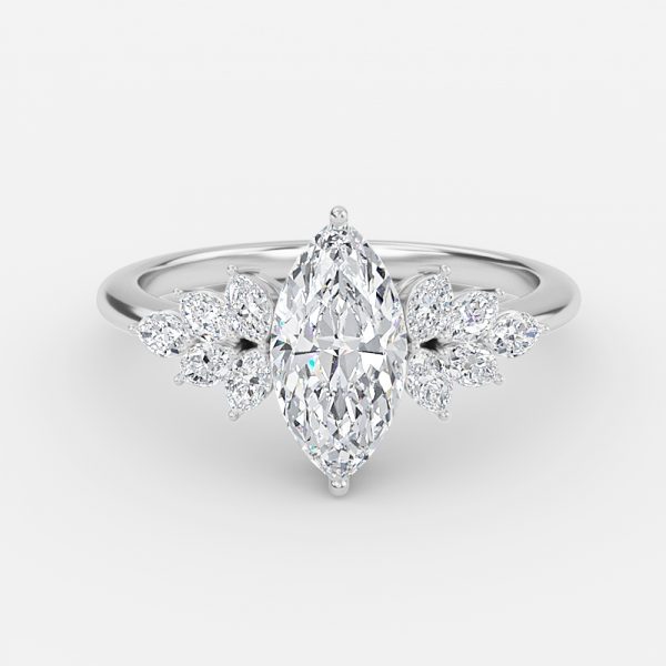 Marquise Cluster Engagement Ring